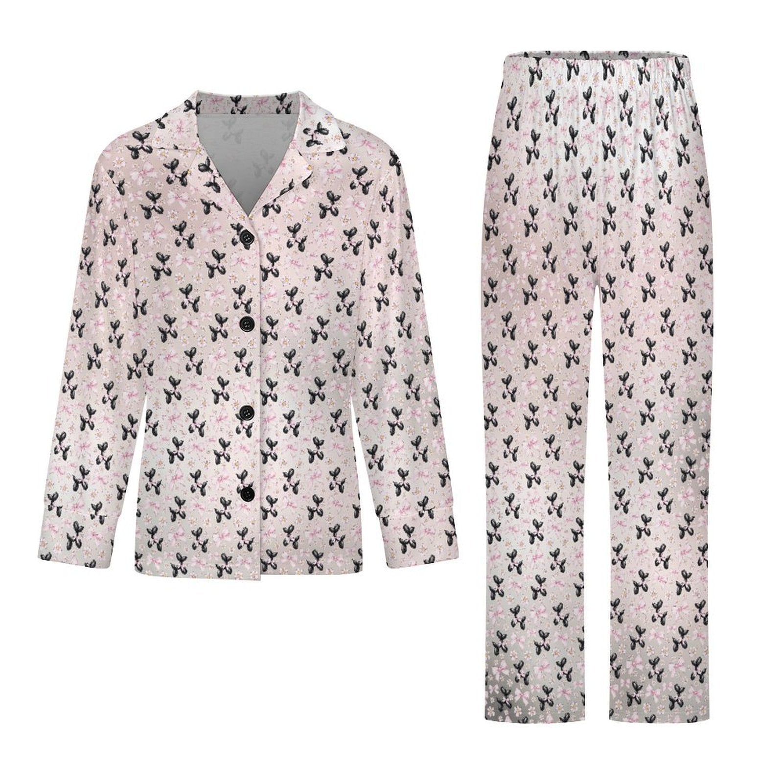 Bow Wow Women's Long Sleeve Pajama Set