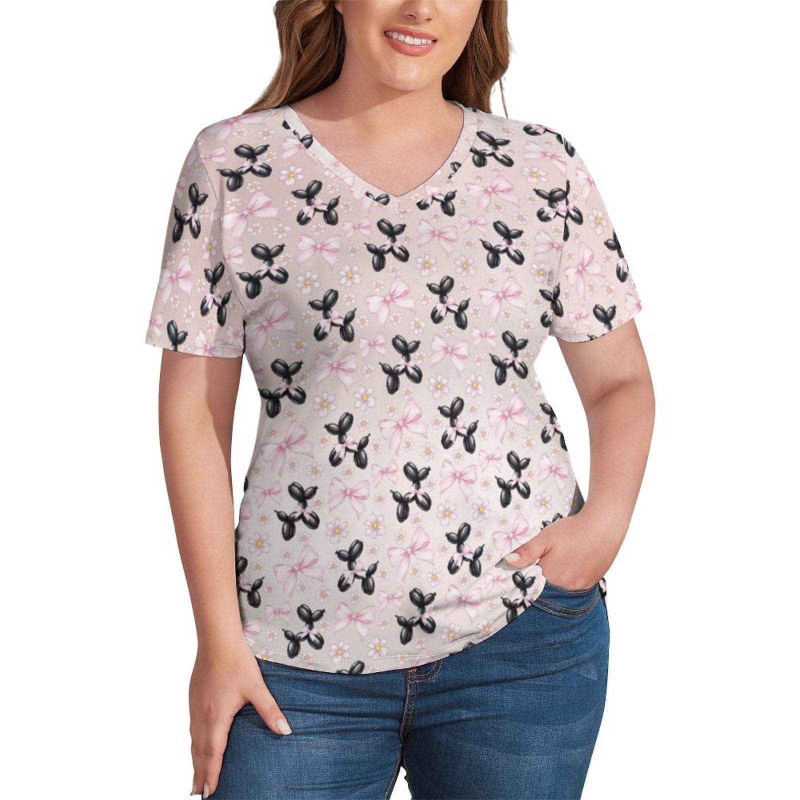 Bow Wow Women's Ice Silk V-Neck Top