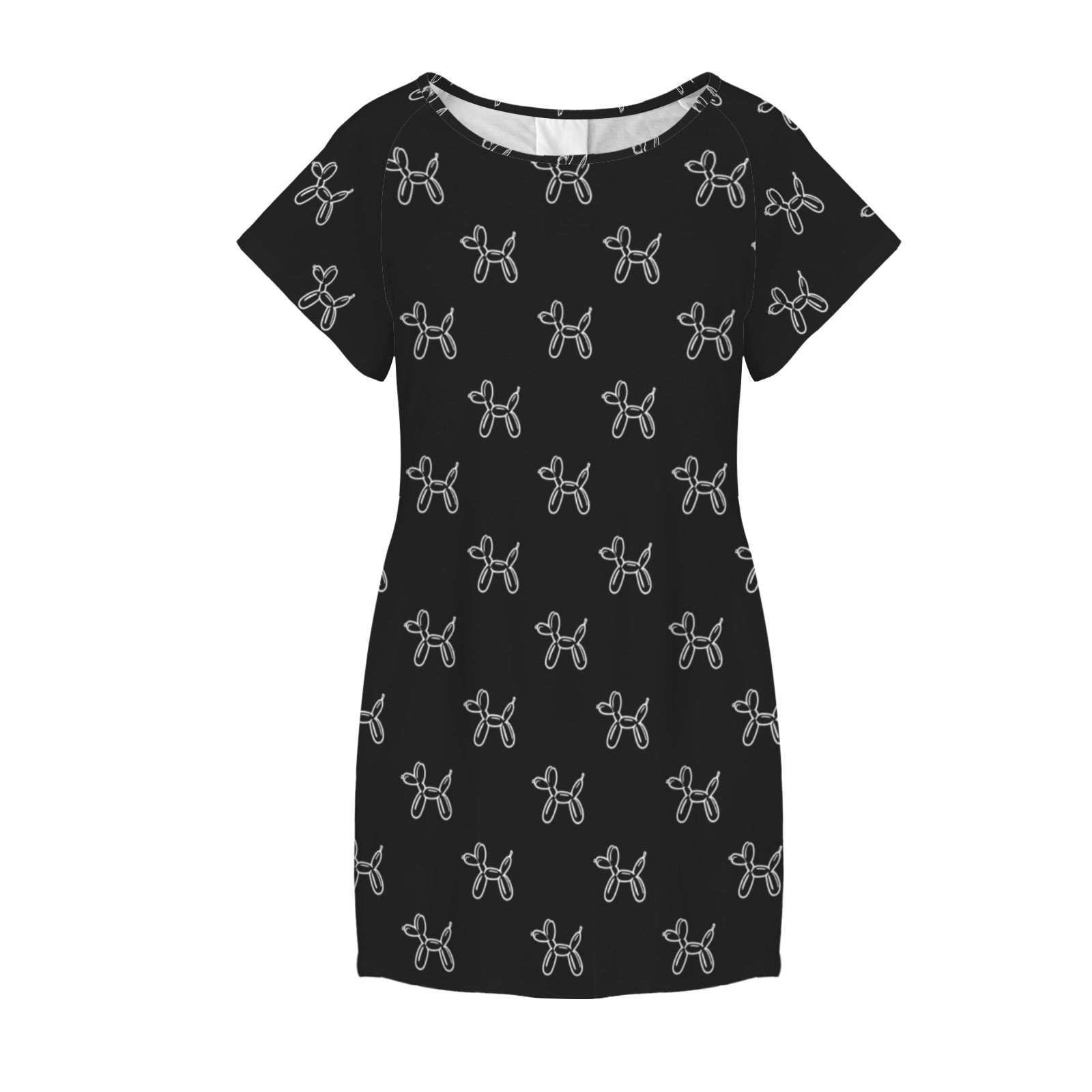 Classy Balloon Dogs Women's Shirt Dress with Pockets