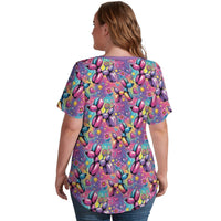 Sweet Dreams Dogs Women's Ice Silk V-Neck Top