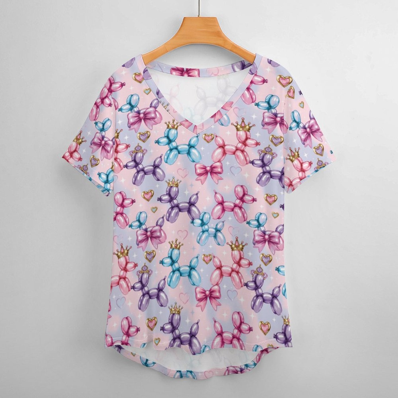 Perfectly Princess Women's Ice Silk V-Neck Top