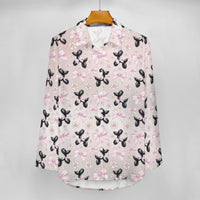 Bow Wow Women's Long Sleeve Button-Up Blouse