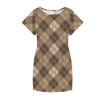 Argyle Afterparty Women's Shirt Dress with Pockets
