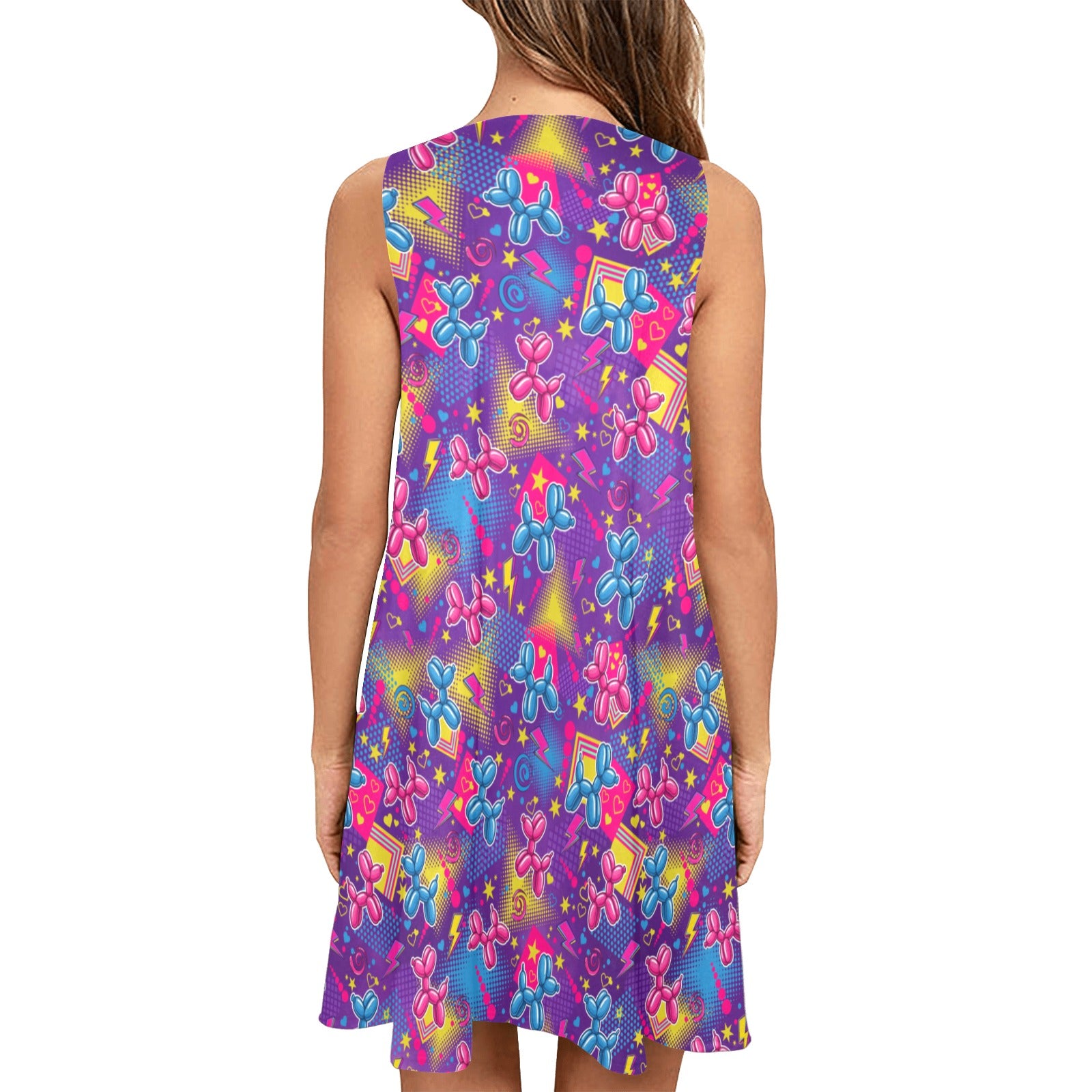 Electric Parade Women’s Flowy Sleeveless Dress with Pockets