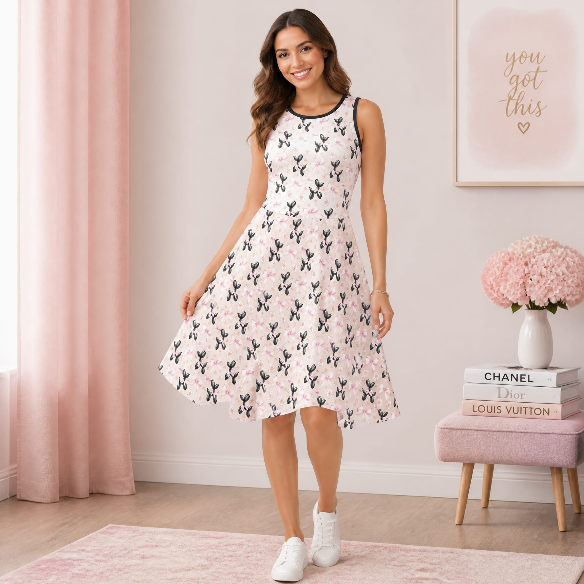 Bow Wow Women’s Fit & Flare Sleeveless Dress