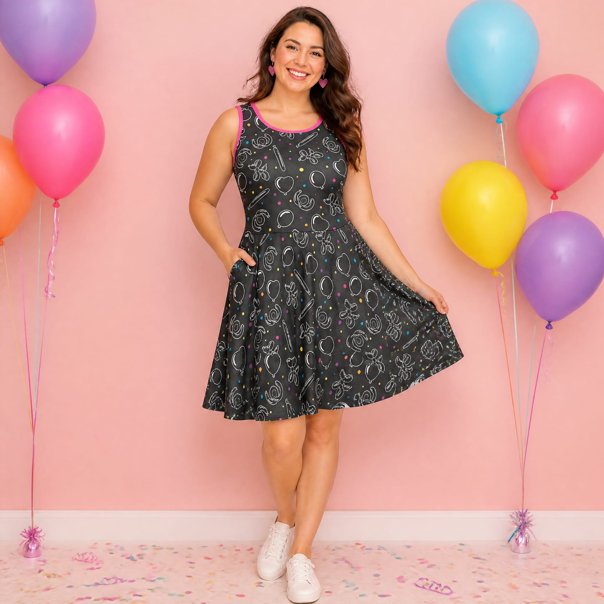 Twisterhood Women’s Fit & Flare Sleeveless Dress