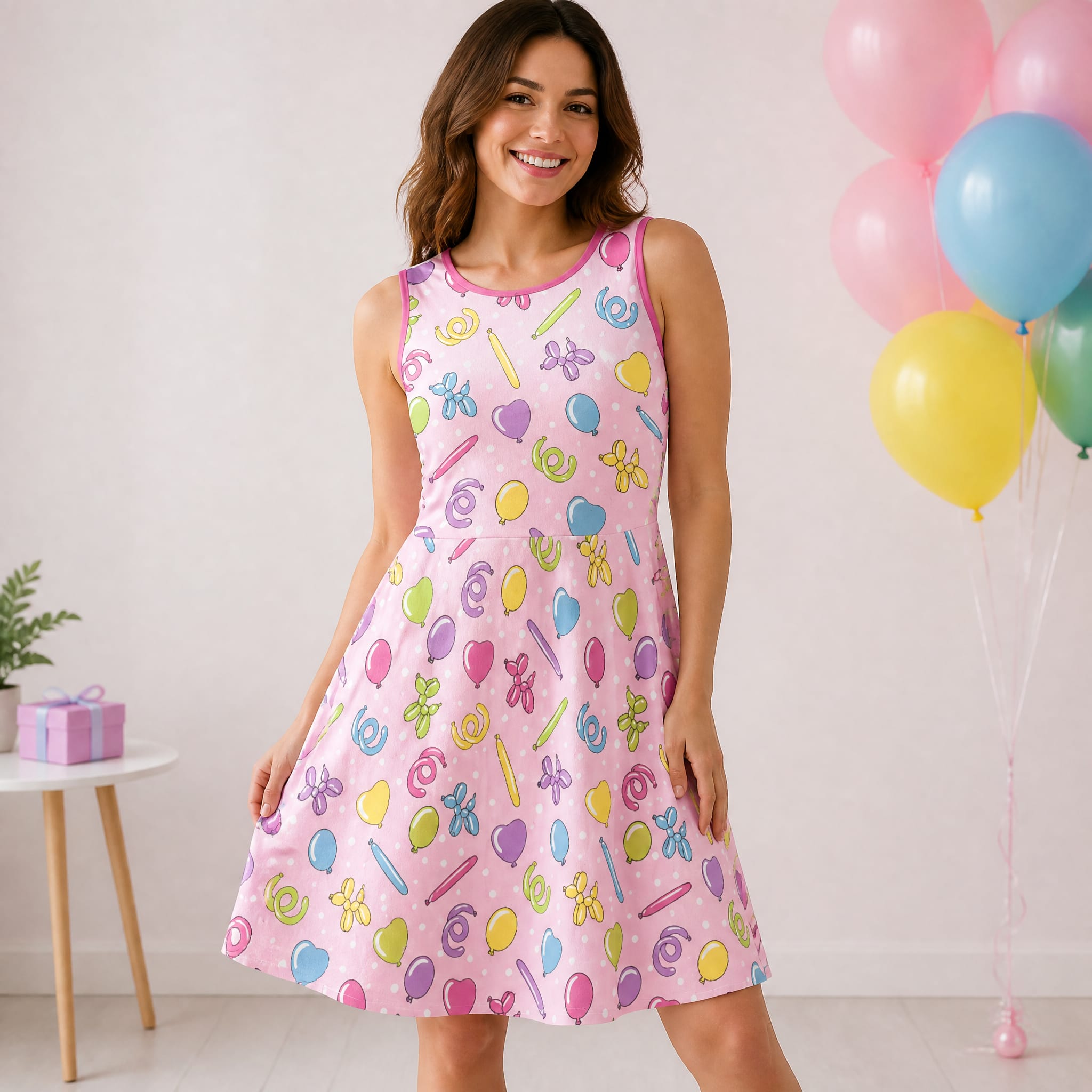 Twisterhood Women’s Fit & Flare Sleeveless Dress