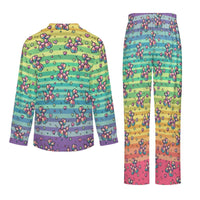 Retro Rainbow Women's Long Sleeve Pajama Set