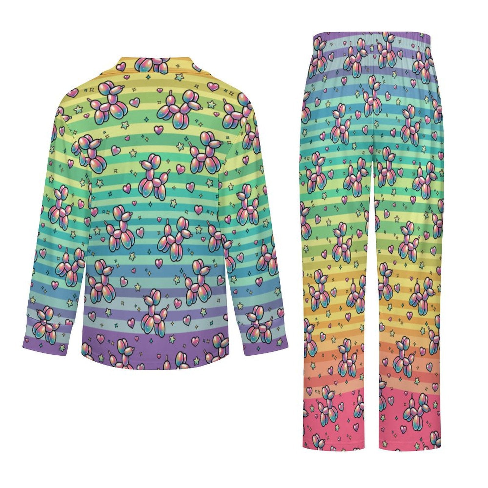 Retro Rainbow Women's Long Sleeve Pajama Set