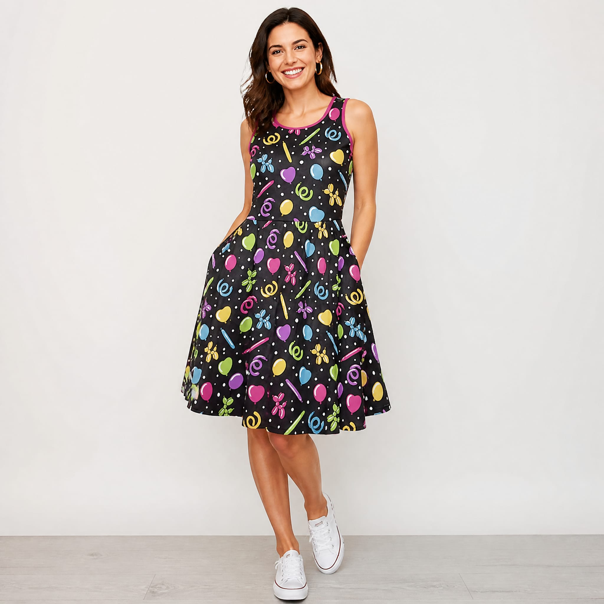 Twisterhood Women’s Fit & Flare Sleeveless Dress