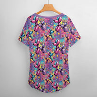 Sweet Dreams Dogs Women's Ice Silk V-Neck Top