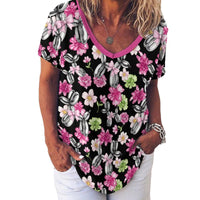 Petal Pop Women's Ice Silk V-Neck Top