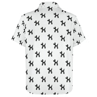 Classy Balloon Dogs Women's Short Sleeve Button-Up Blouse