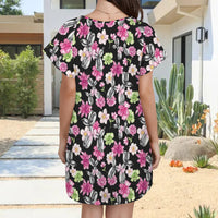 Petal Pop Women's Shirt Dress with Pockets