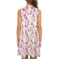 Petal Pop Women’s Flowy Sleeveless Dress with Pockets