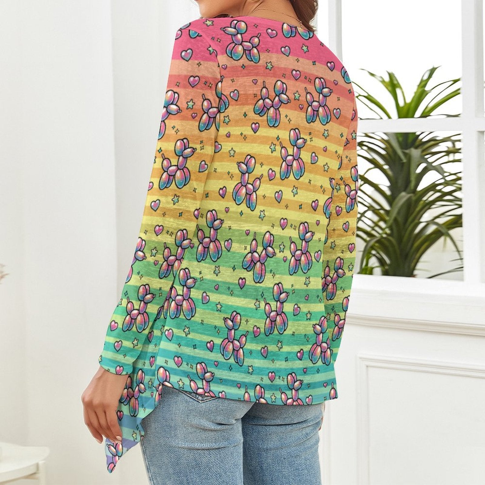 Retro Rainbow Women's Cardigan