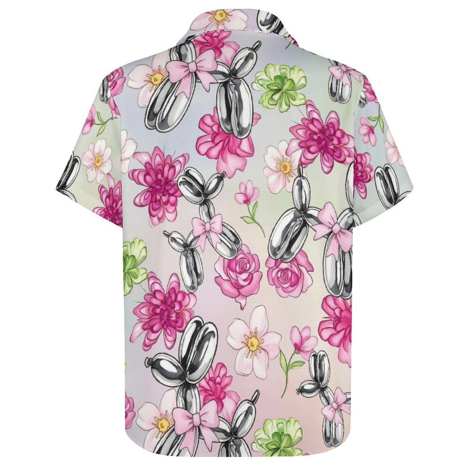 Petal Pop Women's Short Sleeve Button-Up Blouse