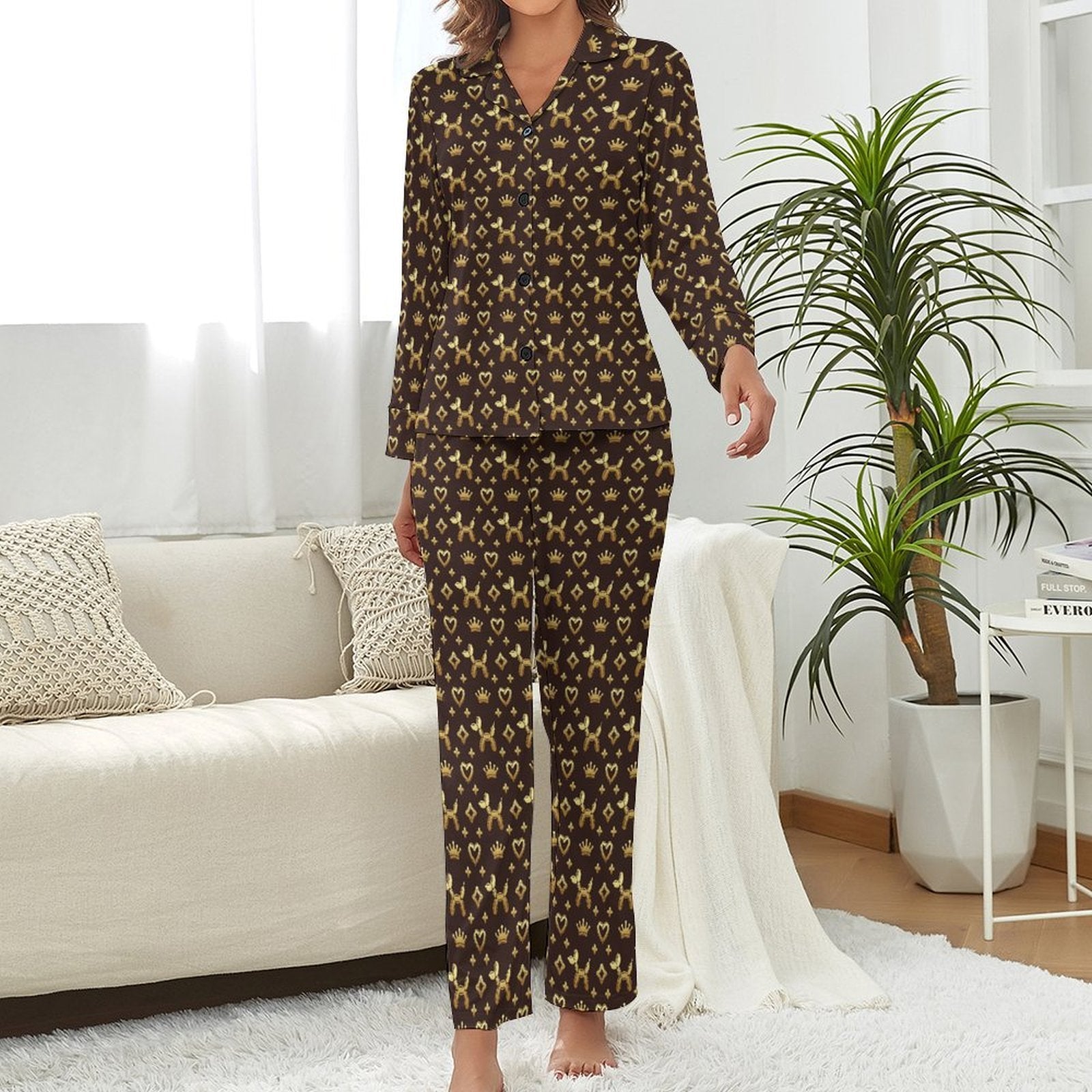 Decadent Dogs Women's Long Sleeve Pajama Set