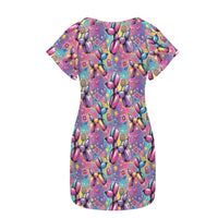 Sweet Dreams Dogs Women's Shirt Dress with Pockets