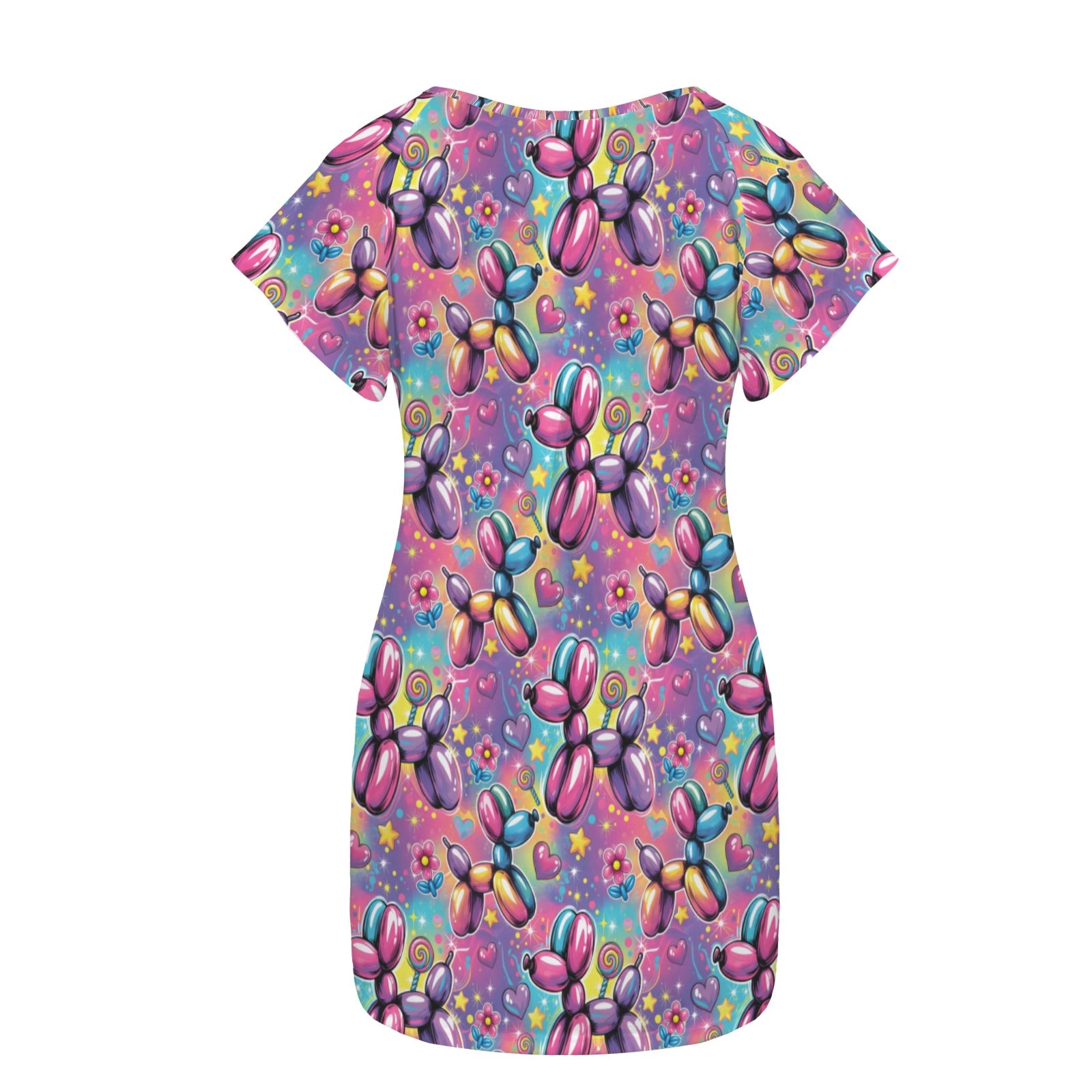 Sweet Dreams Dogs Women's Shirt Dress with Pockets