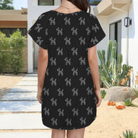 Classy Balloon Dogs Women's Shirt Dress with Pockets