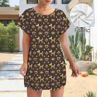 Decadent Dogs Women's Shirt Dress with Pockets