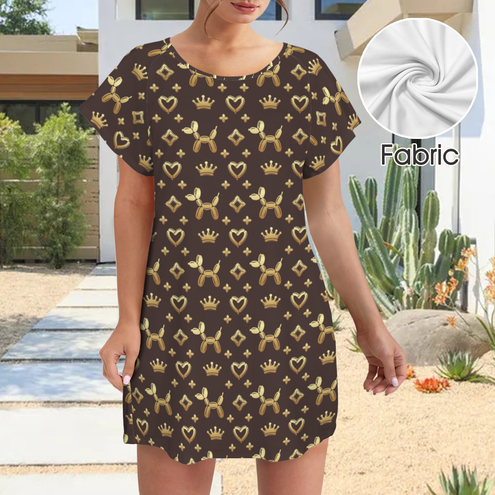 Decadent Dogs Women's Shirt Dress with Pockets