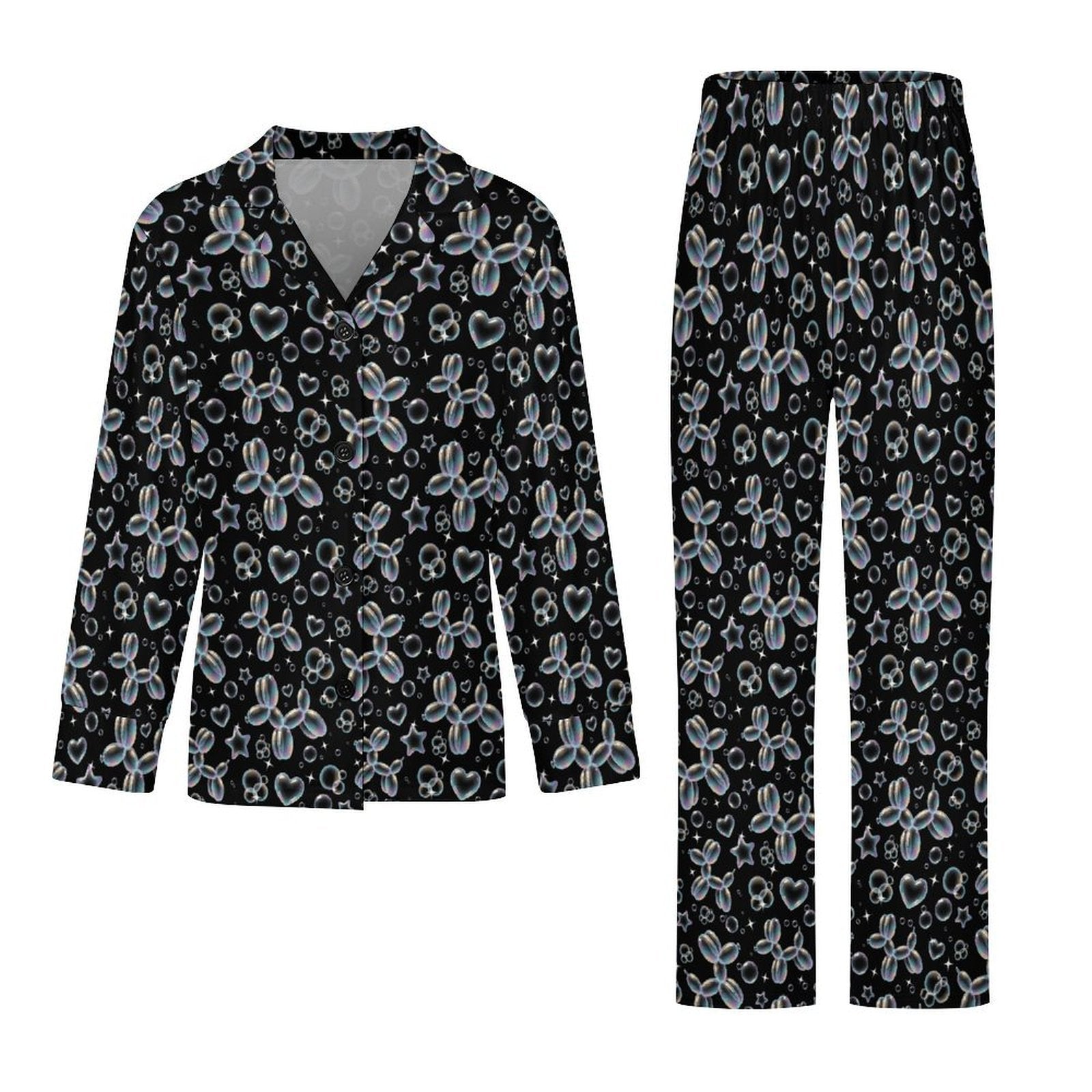 Bubble Balloon Dogs Women's Long Sleeve Pajama Set