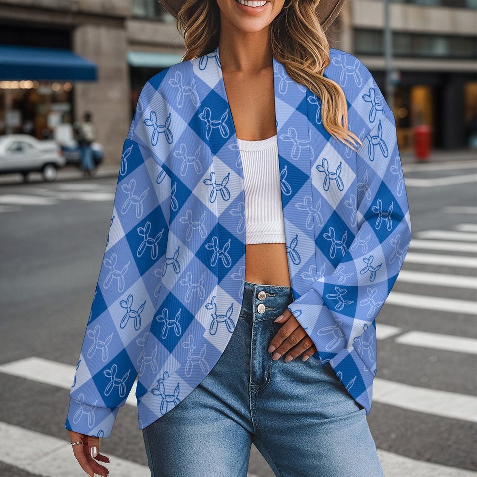 Argyle Afterparty Women's Drop Shoulder Cardigan