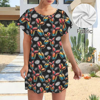 Pop Squeak Women's Shirt Dress with Pockets