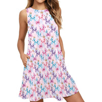 Perfectly Princess Women’s Flowy Sleeveless Dress with Pockets