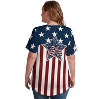 Patriotic Pups Women's Ice Silk V-Neck Top