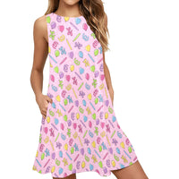 Twisterhood Women’s Flowy Sleeveless Dress with Pockets
