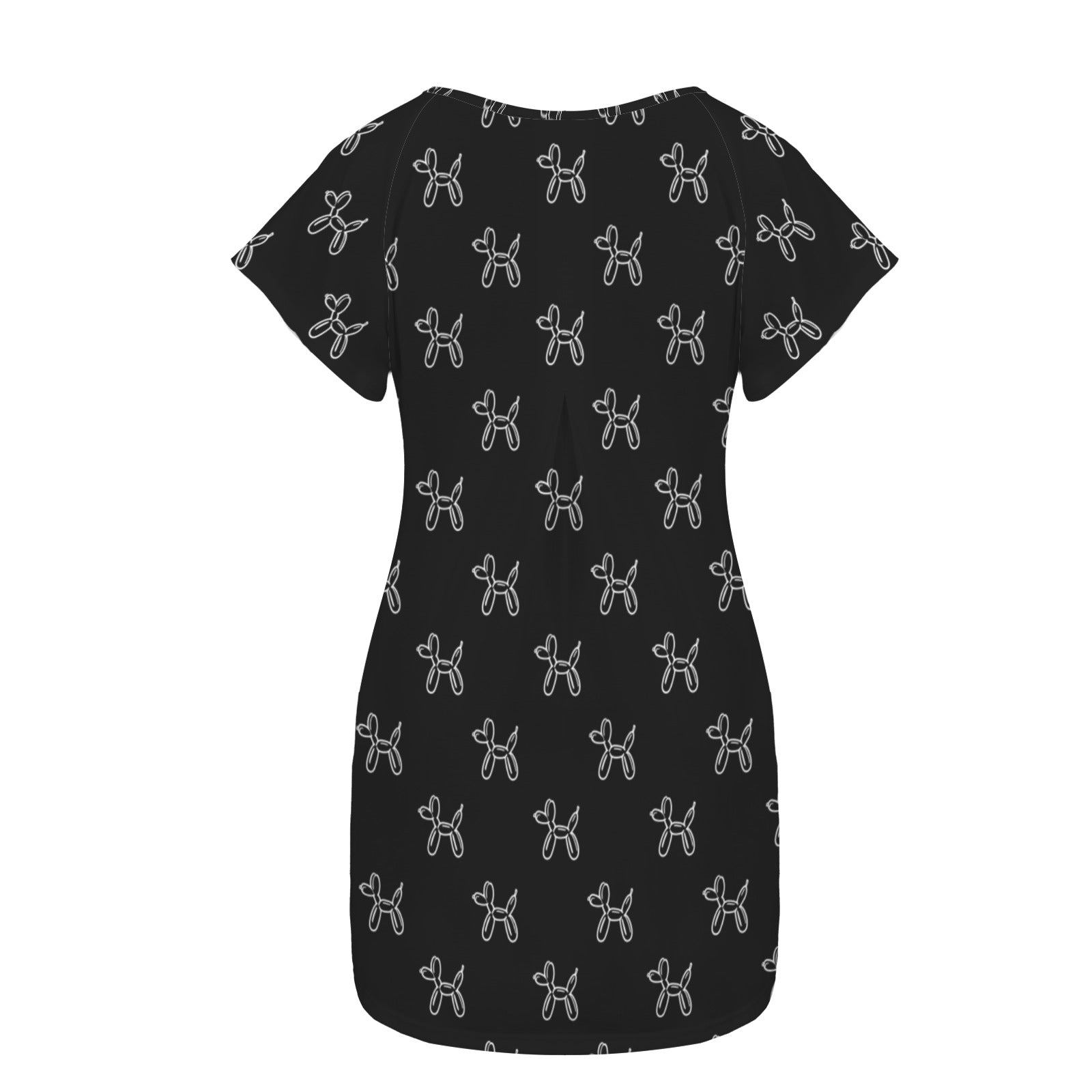 Classy Balloon Dogs Women's Shirt Dress with Pockets
