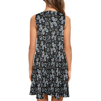 Bubble Balloon Dogs Women’s Flowy Sleeveless Dress with Pockets