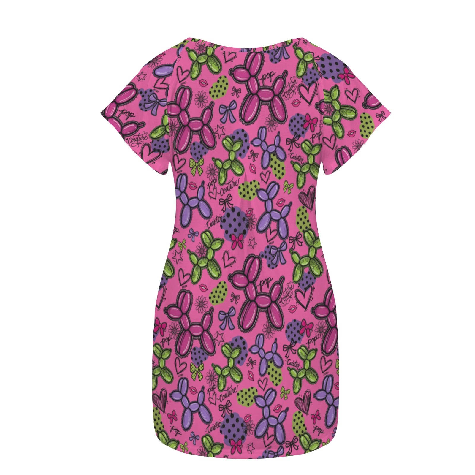 Pop Couture Women's Shirt Dress with Pockets