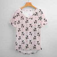 Bow Wow Women's Ice Silk V-Neck Top