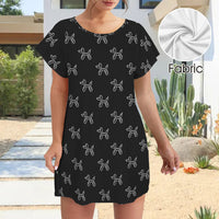 Classy Balloon Dogs Women's Shirt Dress with Pockets