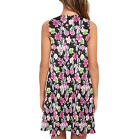 Petal Pop Women’s Flowy Sleeveless Dress with Pockets