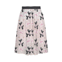 Bow Wow Women's Elastic Waist Midi Skirt with Pockets