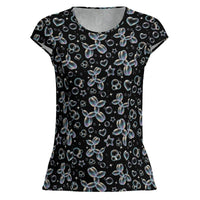 Bubble Balloon Dogs Women's Ice Silk Shirt