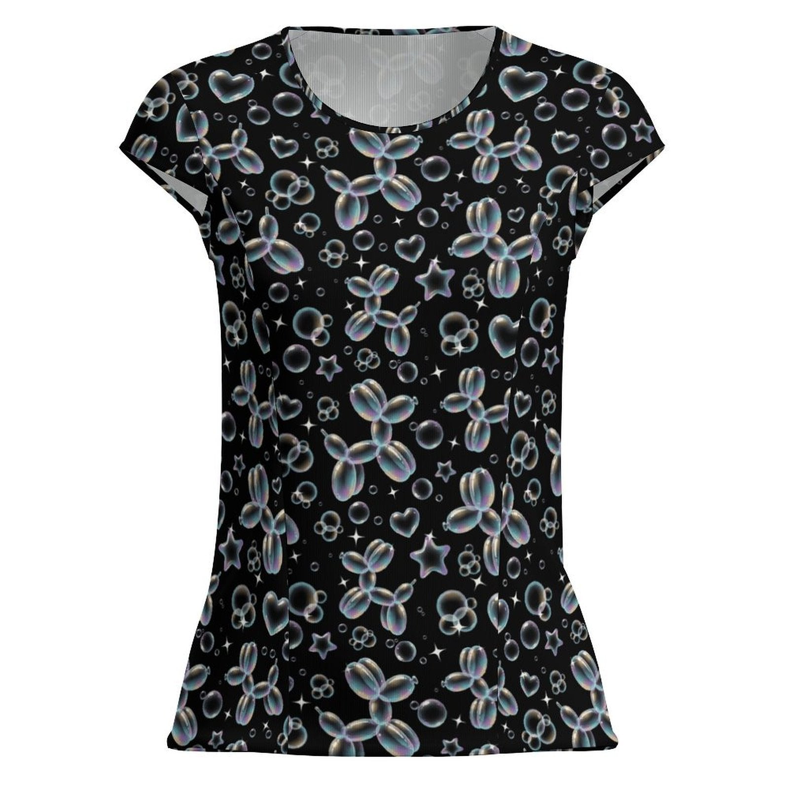 Bubble Balloon Dogs Women's Ice Silk Shirt