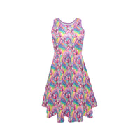 Aurora Pop Women’s Fit & Flare Sleeveless Dress