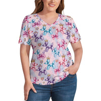 Perfectly Princess Women's Ice Silk V-Neck Top