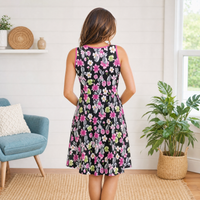 Petal Pop Women’s Fit & Flare Sleeveless Dress