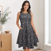 Twisterhood Women’s Fit & Flare Sleeveless Dress