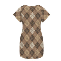 Argyle Afterparty Women's Shirt Dress with Pockets