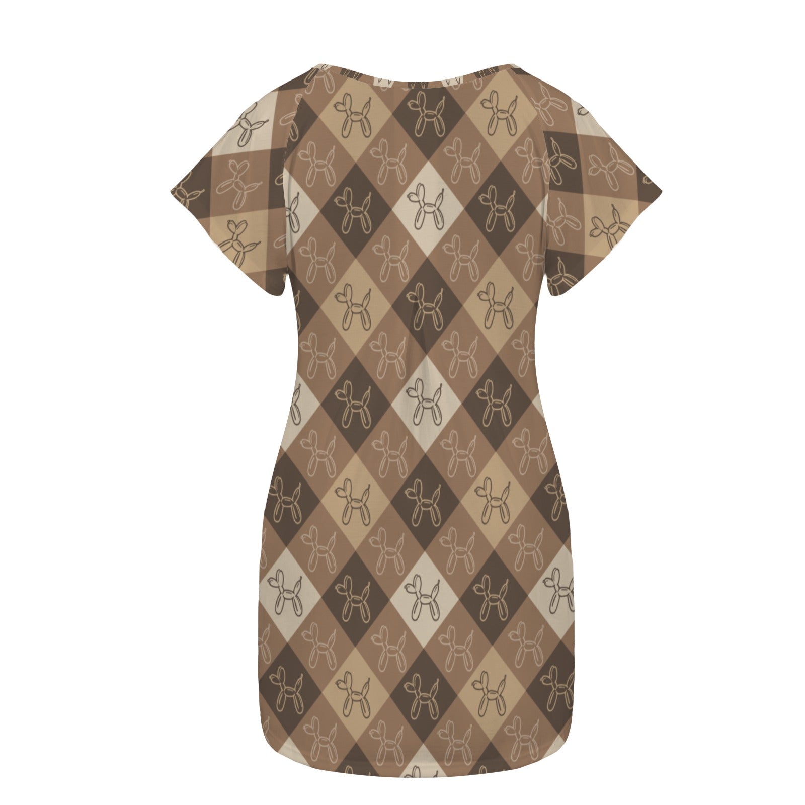 Argyle Afterparty Women's Shirt Dress with Pockets