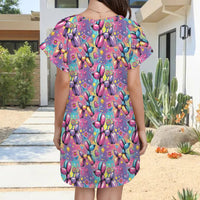Sweet Dreams Dogs Women's Shirt Dress with Pockets