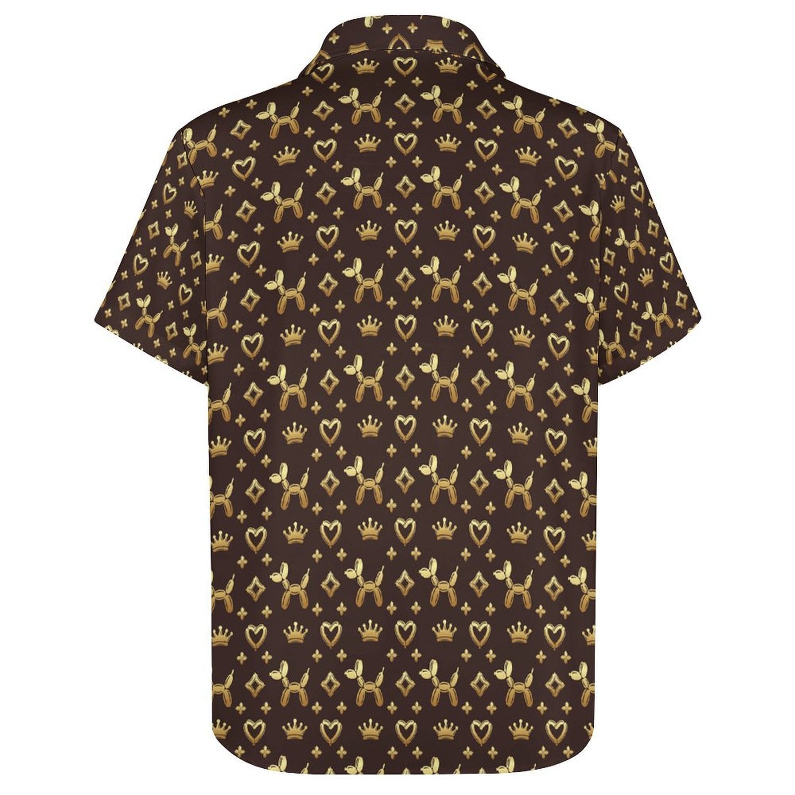 Decadent Dogs Women's Short Sleeve Button-Up Blouse